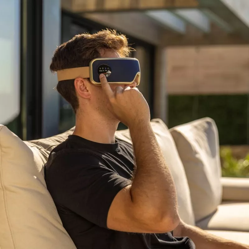 Medivon Horizon Pro 2 Eye Massager with Air Pressure, Vibration, Heat, Bluetooth, USB-C, 1600mAh