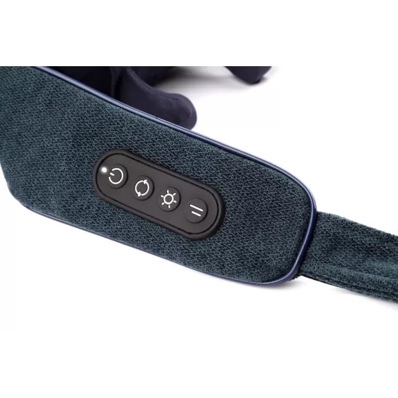 Medivon Hyperion Collar Shiatsu Neck and Shoulder Massager with Heat, 8 Massage Heads, 3 Intensity Levels, Black/Grey
