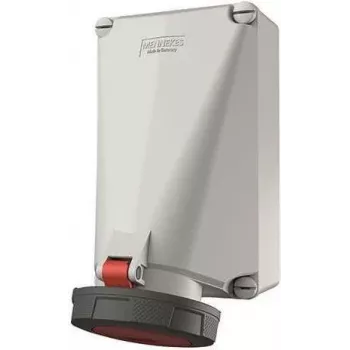 MENNEKES 143 CEE Wall-Mounted Socket 125A 5-Pole 400V 6h IP67 Red