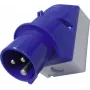 MENNEKES CEE-CARA Wall Mounted Plug 16 A 3-Pole 230 V 6h IP44 Blue