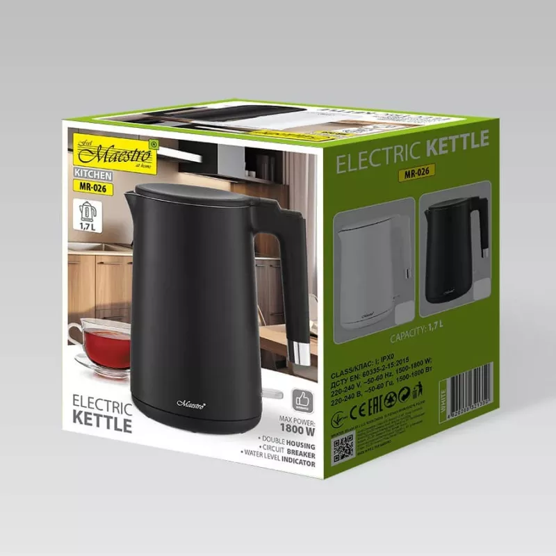 MEO Electric Kettle 1.7L 1800W MR-026-WHITE MAESTRO