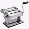 MEO MR-1679 MAESTRO Manual Pasta Maker - Chrome-Plated Steel, 9 Thickness Settings, 3 Pasta Types, Table Clamp