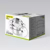 MEO MR-2900-24 MAESTRO Cooking Pot 24 cm 5.0 L Stainless Steel with Glass Lid, Induction Compatible