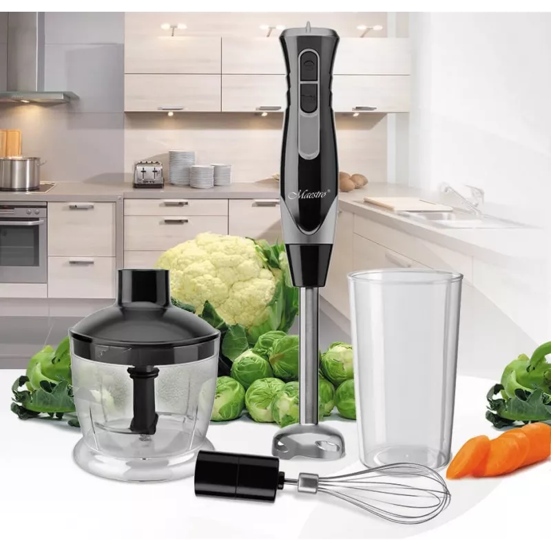 MEO MR-566 MAESTRO 500W Hand Blender Set with Chopper, Whisk & Measuring Cup