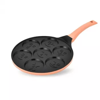 MEO Smile Crepe Pan 26 cm Non-Stick Aluminum Black MR-1222-B