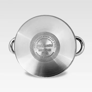 MEO Stainless Steel Steamer Pot Set 4L, 22 cm, 3-Tier, Induction Compatible, Silver MR-2900-22