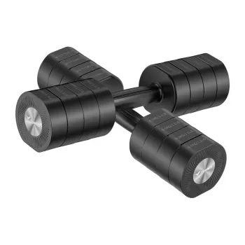 MERACH MR-2444 Adjustable Dumbbells (Set of 2) - 2.5-24 kg, 15 Settings, Rotary Dial, Black/Red