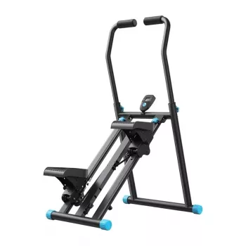 MERACH MR-2448B1 Mini Stepper with Resistance Bands, LCD Monitor, Hydraulic Cylinders, Black/Grey