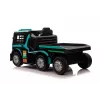Mercedes XMX622B Kids' Electric Ride-On Truck with Trailer, LCD, Blue