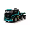 Mercedes XMX622B Kids' Electric Ride-On Truck with Trailer, LCD, Blue