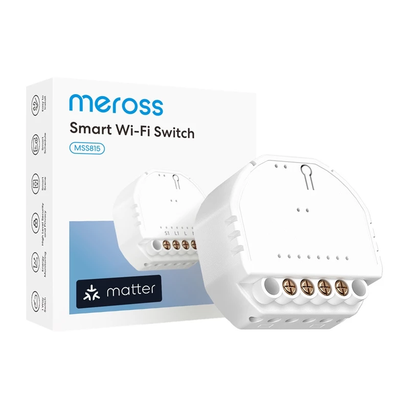 MEROSS MSS815MAQUA-UN Smart Wi-Fi Switch 4-Pack (2.4GHz, US Plug, No Hub Required)