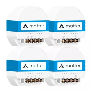 MEROSS MSS815MAQUA-UN Smart Wi-Fi Switch 4-Pack (2.4GHz, US Plug, No Hub Required)