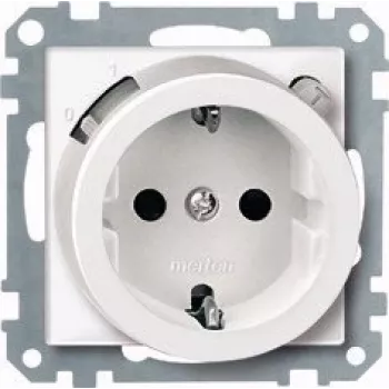 MERTEN 232819 FI-Schuko Safety Socket Outlet with RCD, 16 A, 230 V, Polar White