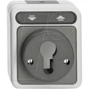 Merten AQUASTAR Roller Shutter Push/Latch Switch Insert for Locking Cylinder, Light Green MEG3717-8029