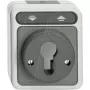 Merten AQUASTAR Roller Shutter Push/Latch Switch Insert for Locking Cylinder, Light Green MEG3717-8029