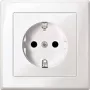 Merten MEG2300-1519 Schuko Socket Outlet CEE 7/3, Flush-Mounted, 16 A, 250 V, Polar White