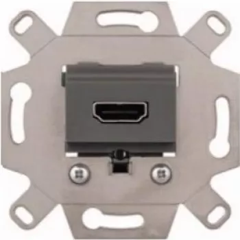 Merten MEG4583-0000 HDMI Socket Module, Grey, Flush-Mounted, 4K UHD, System M