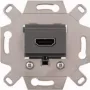 Merten MEG4583-0000 HDMI Socket Module, Grey, Flush-Mounted, 4K UHD, System M