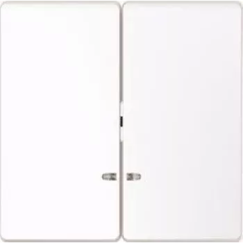 Merten System M 2-Gang Frame, Polar White Glossy Thermoplastic, MEG3420-6035