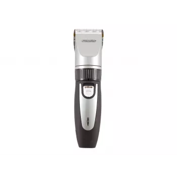 Mesko MS 2826 Corded Hair Clipper with 4 Comb Attachments, Stainless Steel Blades, Rotary Motor, Black/Silver