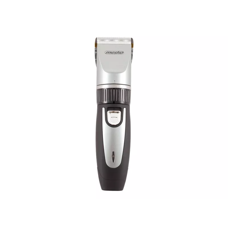Mesko MS 2826 Corded Hair Clipper with 4 Comb Attachments, Stainless Steel Blades, Rotary Motor, Black/Silver