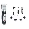 Mesko MS 2826 Corded Hair Clipper with 4 Comb Attachments, Stainless Steel Blades, Rotary Motor, Black/Silver