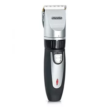 Mesko MS 2826 Corded Hair Clipper with 4 Comb Attachments, Stainless Steel Blades, Rotary Motor, Black/Silver