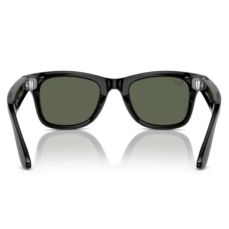 META Ray-Ban Wayfarer Smart Glasses Glossy Black, G-15 Green Lens