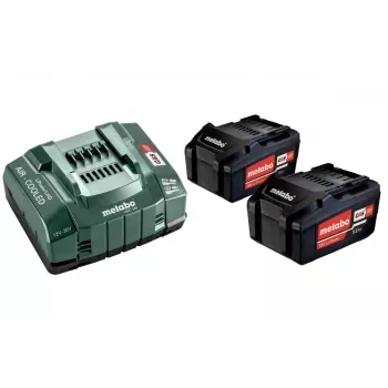 Metabo 18V LiHD 5.5Ah Battery & ASC 145 Air Cooled Charger Set (2x Batteries)