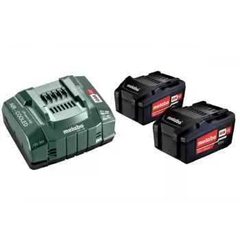 Metabo 18V LiHD 5.5Ah Battery & ASC 145 Air Cooled Charger Set (2x Batteries)