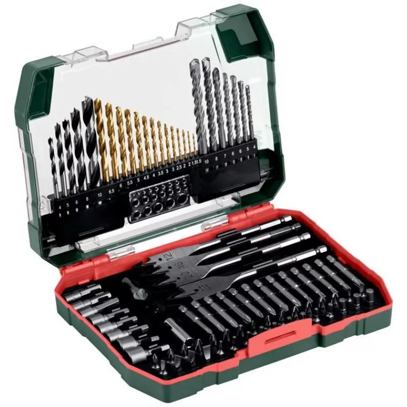 Metabo 626708000 86-Piece Drill and Screwdriver Bit Set in Case