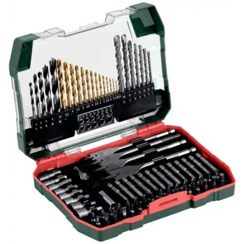 Metabo 626708000 86-Piece Drill and Screwdriver Bit Set in Case