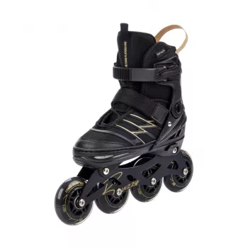 Meteor Buzzy Black-Gold Adjustable Inline Skates 34-38