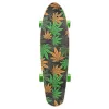 Meteor Cannabis Green-Brown-Orange Mini Cruiser Skateboard 22 inch