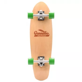 Meteor Cannabis Green-Brown-Orange Mini Cruiser Skateboard 22 inch