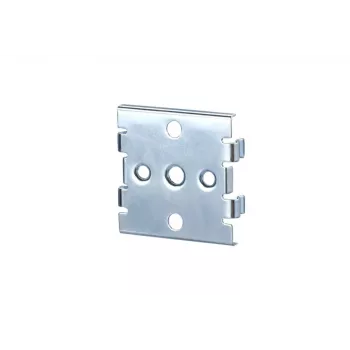 METZ BTR Hutschienenadapter mini (1308990111-I) – DIN Rail Adapter for Keystone & Fiber Optic Modules, 35mm, Light Grey