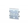 METZ BTR Hutschienenadapter mini (1308990111-I) – DIN Rail Adapter for Keystone & Fiber Optic Modules, 35mm, Light Grey