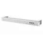 METZ CONNECT 130920-E 1U 24-Port Patch Panel, 90° Angled, Empty, Light Grey 130920-E-90