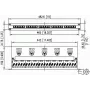 METZ CONNECT BTR UAE 25x8(8) Cat.6 Shielded Patch Panel, 25 Ports, 1U, Light Grey 130887-E