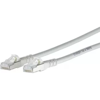 METZ CONNECT Cat.6A S/FTP Patch Cable RJ45 to RJ45, 10GBase-T, 0.5m, Grey, LSZH, Gold Contacts 1308455088-E