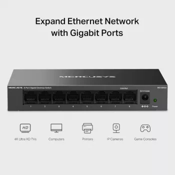 MEU Mercusys MS108G 8-Port Gigabit Desktop Switch