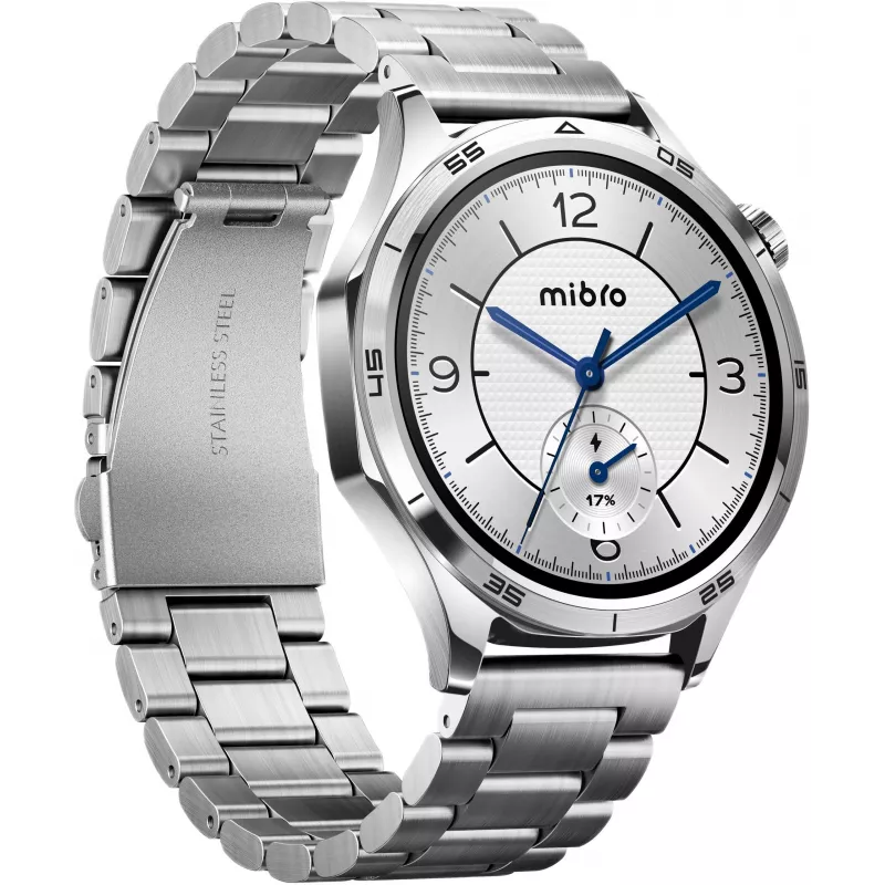 Mibro Watch GT Smartwatch Silver with 1.75 inch HD TFT Display, Heart Rate & SpO2, 100+ Sports Modes, 2 Straps