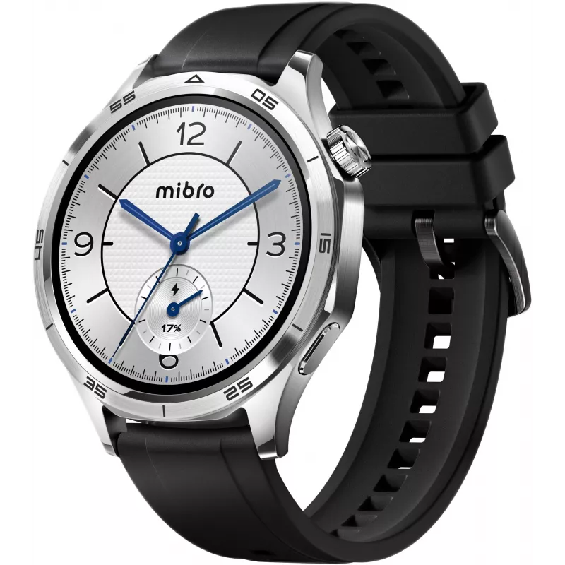 Mibro Watch GT Smartwatch Silver with 1.75 inch HD TFT Display, Heart Rate & SpO2, 100+ Sports Modes, 2 Straps