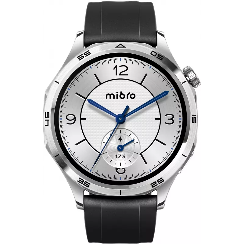 Mibro Watch GT Smartwatch Silver with 1.75 inch HD TFT Display, Heart Rate & SpO2, 100+ Sports Modes, 2 Straps