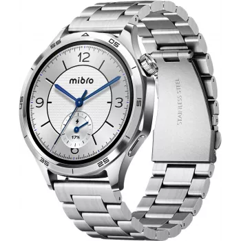 Mibro Watch GT Smartwatch Silver with 1.75 inch HD TFT Display, Heart Rate & SpO2, 100+ Sports Modes, 2 Straps