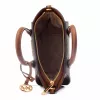 Michael Kor Jet Set Charm Oval Crossbody Bag Brown Signature Coated Canvas