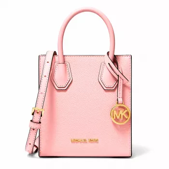 Michael Kore Women's Ginny Crossbody Bag in Saffiano Leather, Powder Blush, 15x17x6 cm