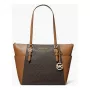 Michael Kors Carmen Women's Shoulder Bag Brown Saffiano Leather Gold-Tone Hardware 25x28x11 cm