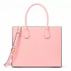 Michael Kors Greenwich Satchel Crossbody Bag for Women, Powder Blush, Saffiano Leather, 32x26x14 cm