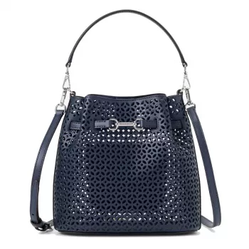 Michael Kors Jet Set Navy Signature Logo Crossbody Bag 35S6S2ZC1YNAV